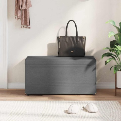 ŁAWKA CIEMNOSZARY 81X41X40CM TKANINA I DREWNO INŻYNIERYJNE