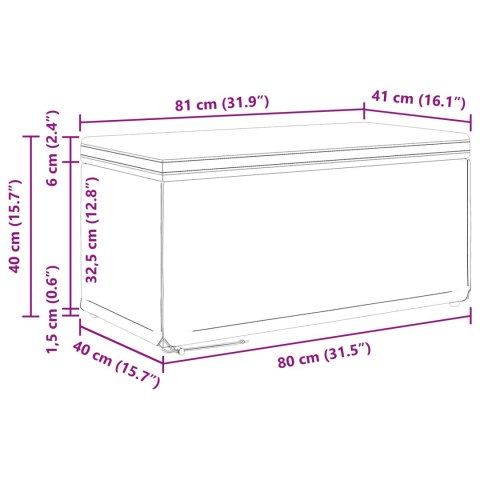 ŁAWKA CIEMNOSZARY 81X41X40CM TKANINA I DREWNO INŻYNIERYJNE
