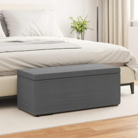 ŁAWKA CIEMNOSZARY TKANINA I DREWNO INŻYNIERYJNE