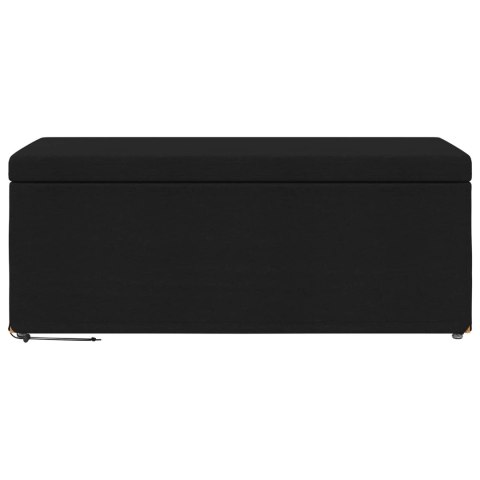 ŁAWKA CZARNY 101X41X40CM TKANINA I DREWNO INŻYNIERYJNE