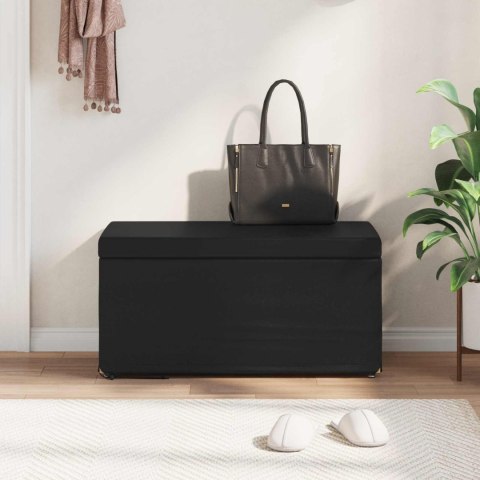 ŁAWKA CZARNY SKÓRA EKOLOGICZNA I DREWNO INŻYNIERYJNE