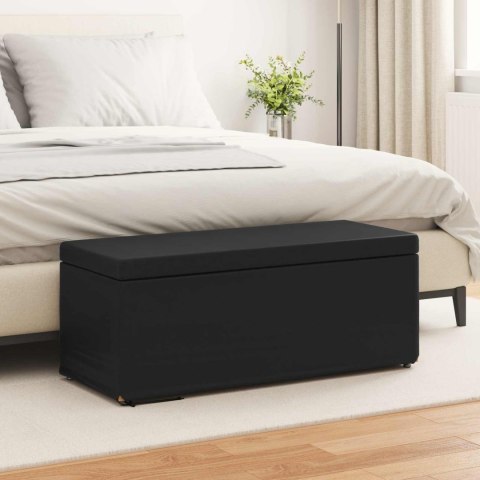 ŁAWKA CZARNY SKÓRA EKOLOGICZNA I DREWNO INŻYNIERYJNE