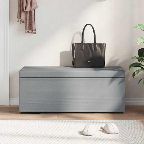 ŁAWKA JASNOSZARY 101X41X40CM TKANINA I DREWNO INŻYNIERYJNE