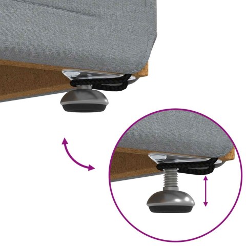 ŁAWKA JASNOSZARY 101X41X40CM TKANINA I DREWNO INŻYNIERYJNE