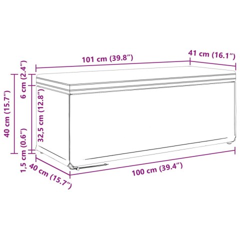 ŁAWKA JASNOSZARY 101X41X40CM TKANINA I DREWNO INŻYNIERYJNE