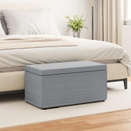 ŁAWKA JASNOSZARY 81X41X40CM TKANINA I DREWNO INŻYNIERYJNE