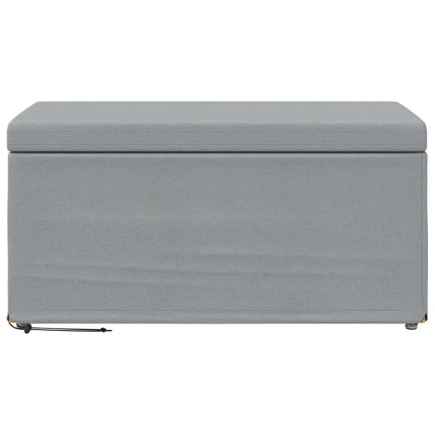 ŁAWKA JASNOSZARY 81X41X40CM TKANINA I DREWNO INŻYNIERYJNE