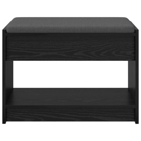 ŁAWKA W PRZEDPOKOJU Z PODUSZKĄ CZARNY DĄB 63X38X45CM