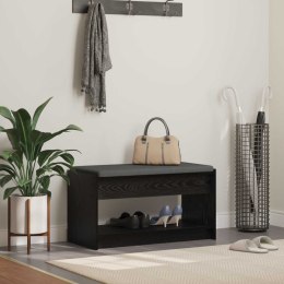 ŁAWKA W PRZEDPOKOJU Z PODUSZKĄ CZARNY DĄB 83X38X45CM