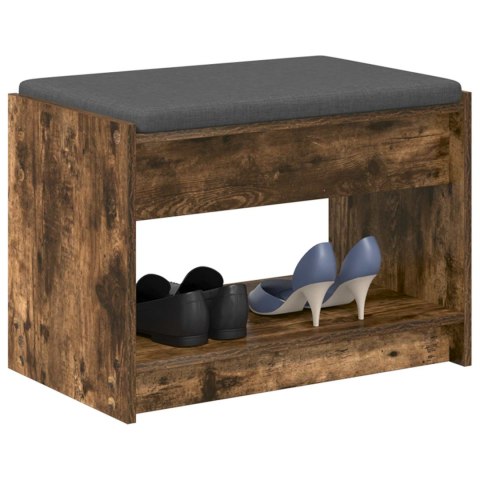 ŁAWKA W PRZEDPOKOJU Z PODUSZKĄ DĄB WĘDZONY 63X38X45CM