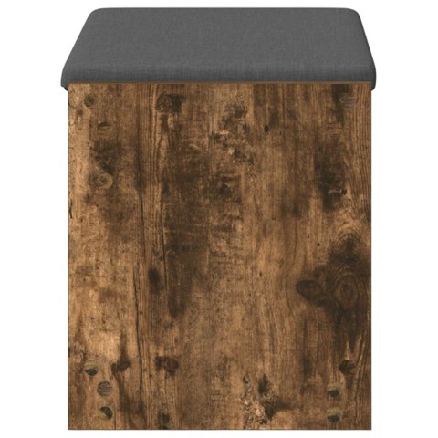 ŁAWKA W PRZEDPOKOJU Z PODUSZKĄ DĄB WĘDZONY 63X38X45CM