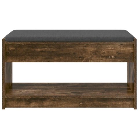 ŁAWKA W PRZEDPOKOJU Z PODUSZKĄ DĄB WĘDZONY 83X38X45CM