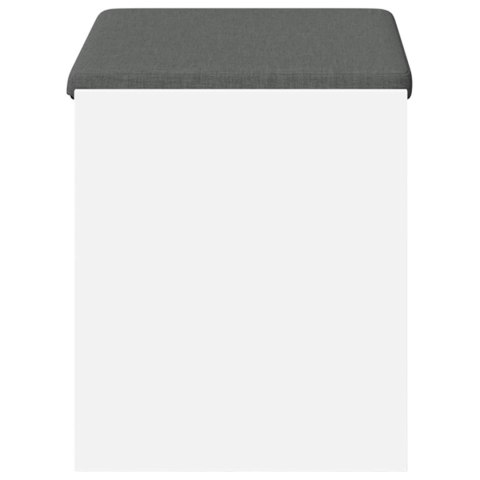 ŁAWKA W PRZEDPOKOJU Z PODUSZKĄ Z PÓŁKĄ BIAŁY 63X38X45CM