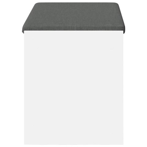 ŁAWKA W PRZEDPOKOJU Z PODUSZKĄ Z PÓŁKĄ BIAŁY 83X38X45CM