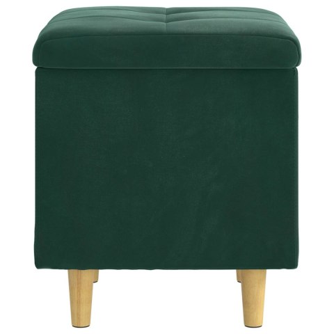 OTOMAN Z MIEJSCEM NA PRZECHOWYWANIE CIEMNA ZIELEŃ AKSAMIT