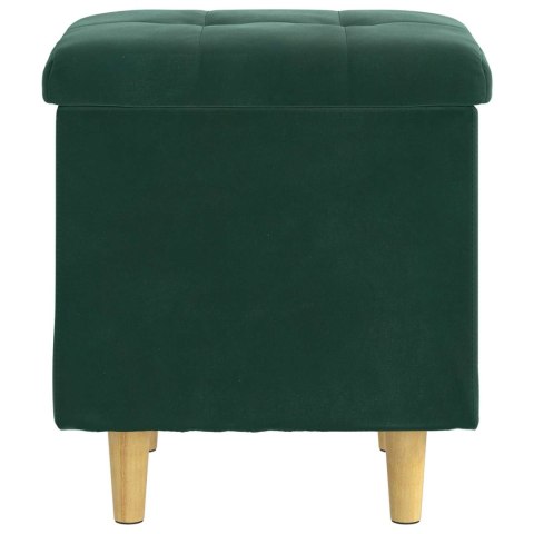 OTOMAN Z MIEJSCEM NA PRZECHOWYWANIE CIEMNA ZIELEŃ AKSAMIT