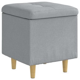 OTTOMAN Z PRZECHOWALNIĄ JASNOSZARY 40X40X45CM TKANINA