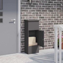 SKRZYNKA NA PRZESYŁKI CZARNY 44,5X 29X 110,5CM STAL