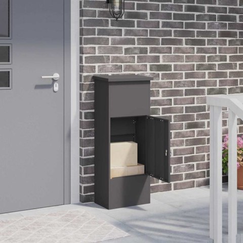 SKRZYNKA NA PRZESYŁKI CZARNY 44,5X29X110,5CM STAL