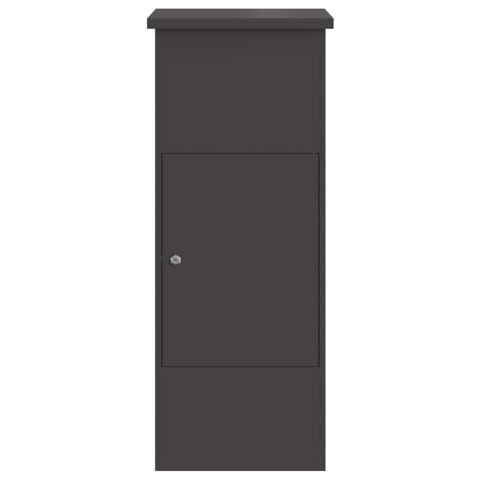 SKRZYNKA NA PRZESYŁKI CZARNY 44,5X29X110,5CM STAL