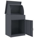 SKRZYNKA NA PRZESYŁKI Z BLOKADĄ ANTRACYT 47.5X38X59CM STAL