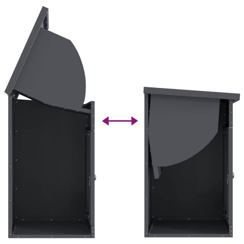 SKRZYNKA NA PRZESYŁKI Z BLOKADĄ ANTRACYT 47.5X38X59CM STAL