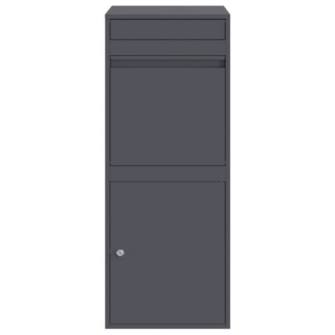 SKRZYNKA NA PRZESYŁKI Z DRZWIAMI ANTRACYT 41X38X103CM STAL