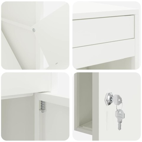 SKRZYNKA NA PRZESYŁKI Z DRZWIAMI BIAŁY 41X38X103CM STAL