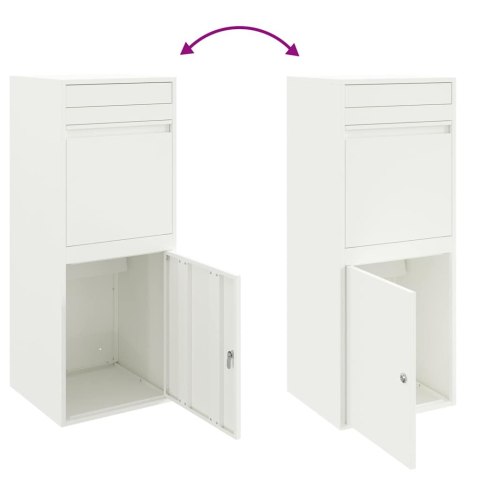 SKRZYNKA NA PRZESYŁKI Z DRZWIAMI BIAŁY 41X38X103CM STAL