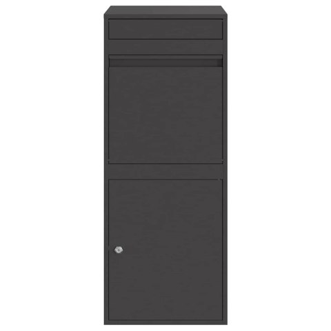 SKRZYNKA NA PRZESYŁKI Z DRZWIAMI CZARNY 41X38X103CM STAL