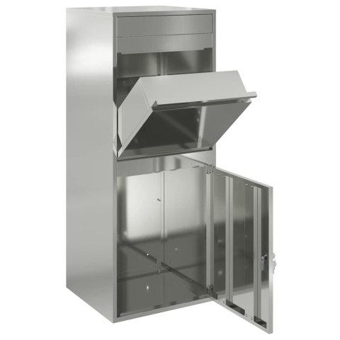 SKRZYNKA NA PACZKI STALOWA WOLNOSTOJĄCA 41X38X103 CM ZAMYKANA WRZUTOWA