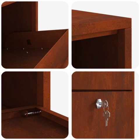 SKRZYNKA NA PRZESYŁKI Z PRZECHOWYWANIEM RDZAWY 44X22X82CM