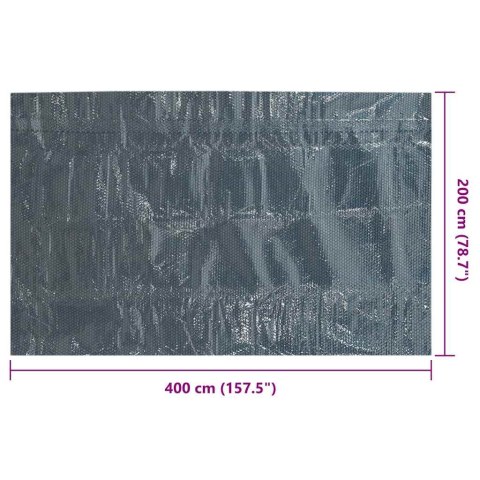 PŁYWAJĄCA FOLIA SOLARNA Z PE 400X200CM CZARNO-NIEBIESKA