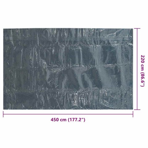 PŁYWAJĄCA FOLIA SOLARNA Z PE 450X220CM CZARNO-NIEBIESKA