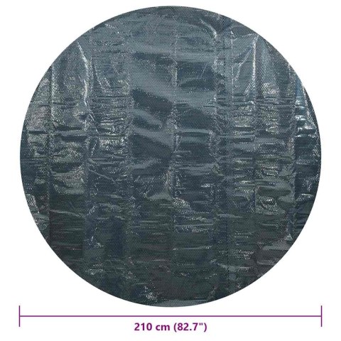 PŁYWAJĄCA FOLIA SOLARNA Z PE NA BASEN 210CM CZARNO-NIEBIESKA