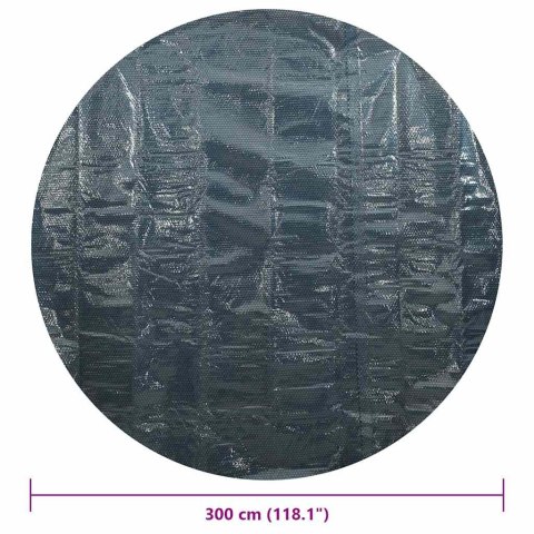 PŁYWAJĄCA FOLIA SOLARNA Z PE NA BASEN 356CM CZARNO-NIEBIESKA