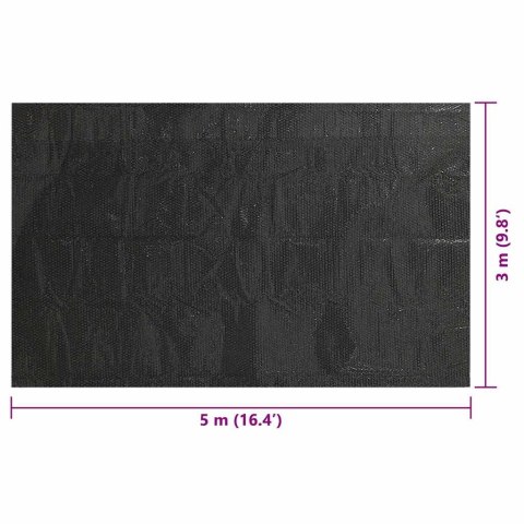 PROSTOKĄTNA POKRYWA NA BASEN 500X300CM PE CZARNA