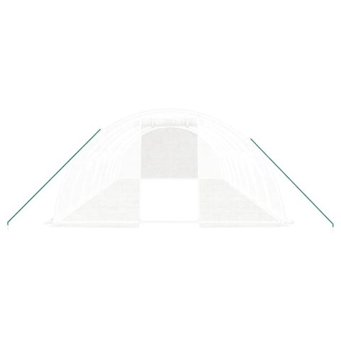 SZKLARNIA ZE STALOWĄ RAMĄ BIAŁA 32M² 8X4X2M