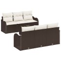 ZESTAW SOF NA OGRÓD BRĄZOWY 55X55X37CM POLIRATTAN