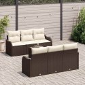 ZESTAW SOF NA OGRÓD BRĄZOWY 55X55X37CM POLIRATTAN