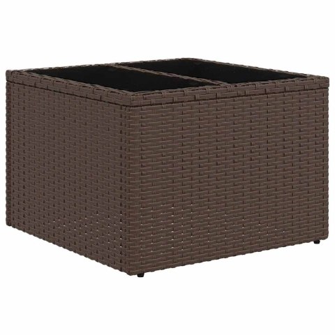 ZESTAW SOF NA OGRÓD BRĄZOWY 55X55X37CM POLIRATTAN