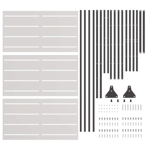 EKRAN PRYWATNOŚCI SZARY 100X50X180CM STAL