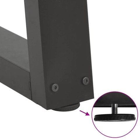 NOGI DO STOLIKA KAWOWEGO W KSZTAŁCIE LITERY V 2 SZT. ANTRACYT 50X(30-31,3)CM STAL