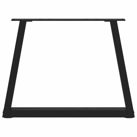 NOGI DO STOLIKA KAWOWEGO W KSZTAŁCIE LITERY V 2 SZT. CZARNE 50X(42-43,3)CM STAL