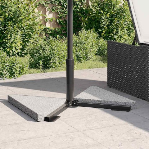 Obciążniki do parasoli 2 szt. szare granitowe trójkątne 14 kg