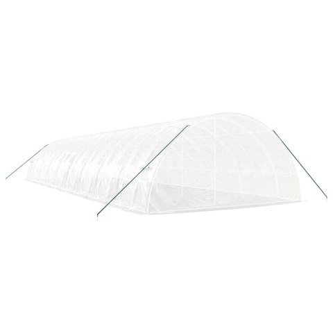 SZKLARNIA ZE STALOWĄ RAMĄ BIAŁA 108M² 18X6X2,85 M