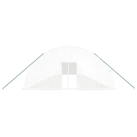 SZKLARNIA ZE STALOWĄ RAMĄ BIAŁA 132M² 22X6X2,85 M