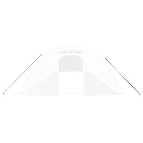 SZKLARNIA ZE STALOWĄ RAMĄ BIAŁA 48M² 12X4X2 M