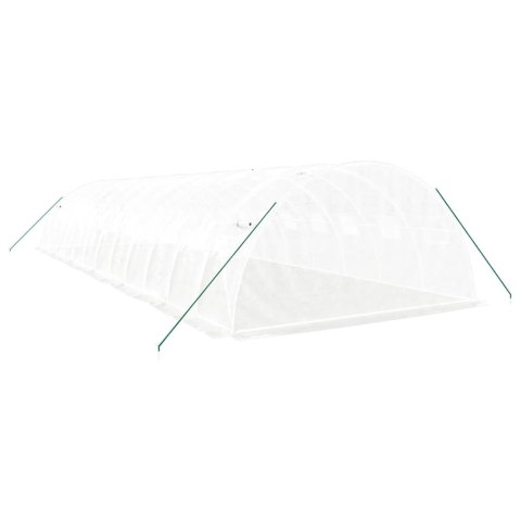 SZKLARNIA ZE STALOWĄ RAMĄ BIAŁA 48M² 12X4X2 M