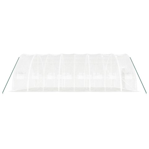 SZKLARNIA ZE STALOWĄ RAMĄ BIAŁA 48M² 8X6X2,85 M